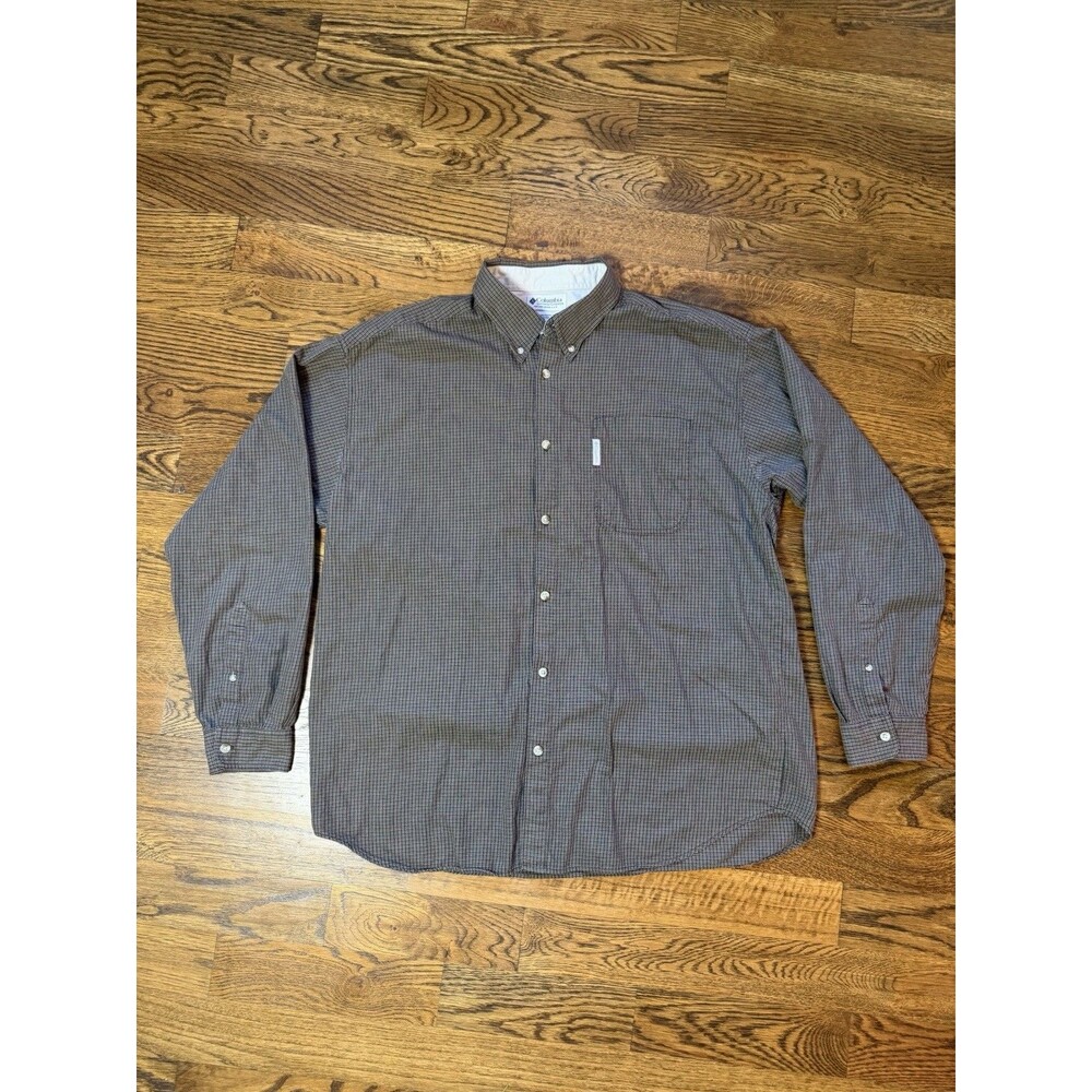 Columbia Men's Long Sleeve Flannel Shirt Regular Fit, Button Down, Plaid, XXL